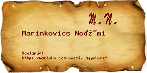 Marinkovics Noémi névjegykártya