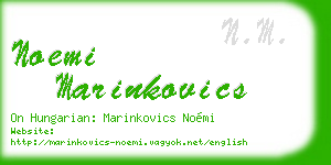 noemi marinkovics business card